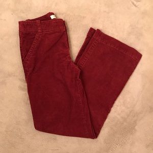 MERONA Burgundy Corduroy Straight Leg Pants Size 2